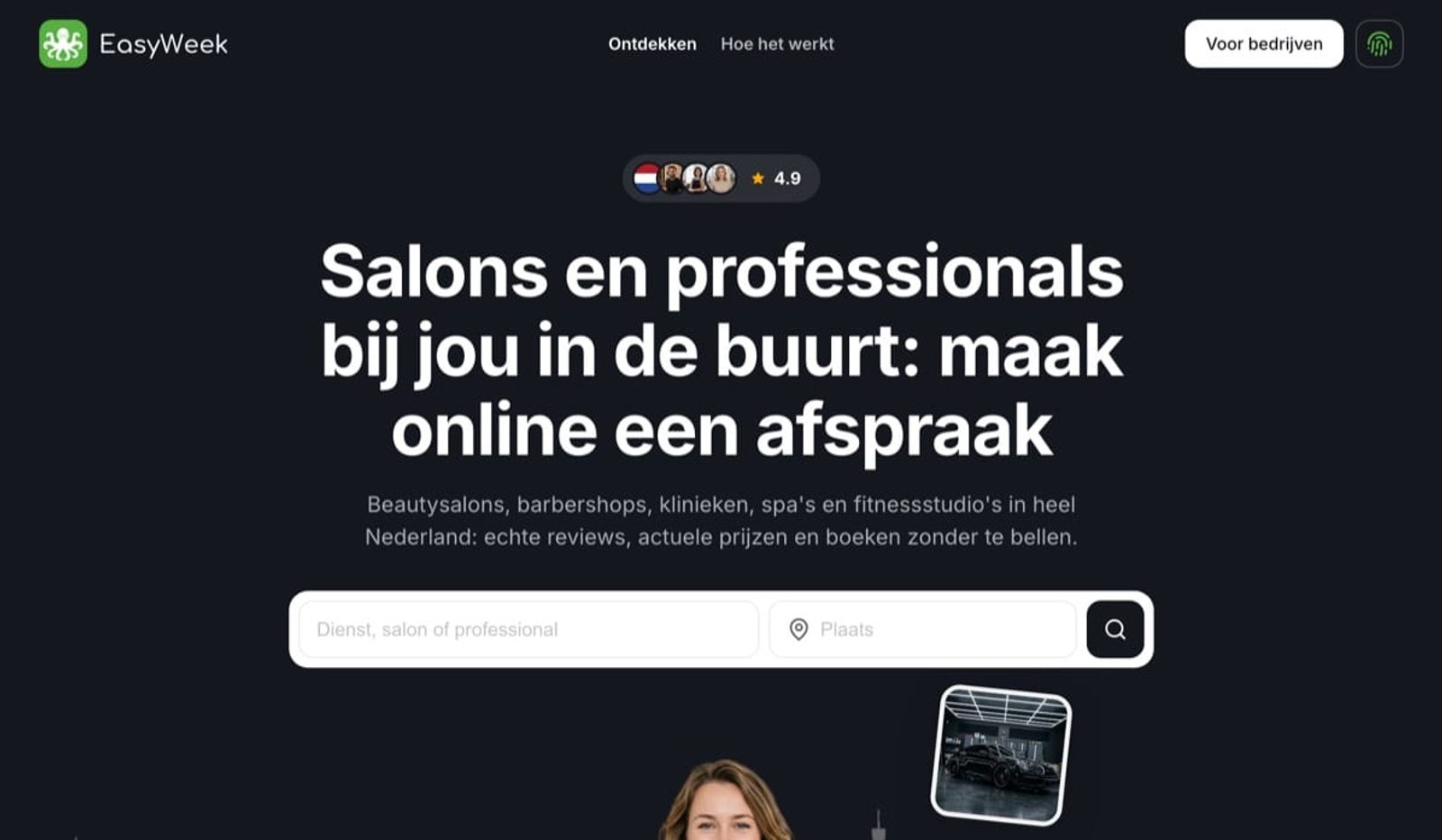 Startpagina van de EasyWeek-catalogus in Nederland